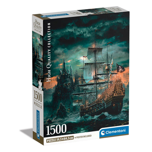 Puzzle Clementoni  1500 THE PIRATES SHIP COMPACT BOX