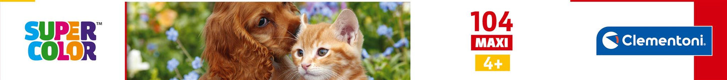 Puzzle 104 Maxi - Cute Friends - Pisica si Catel / 6