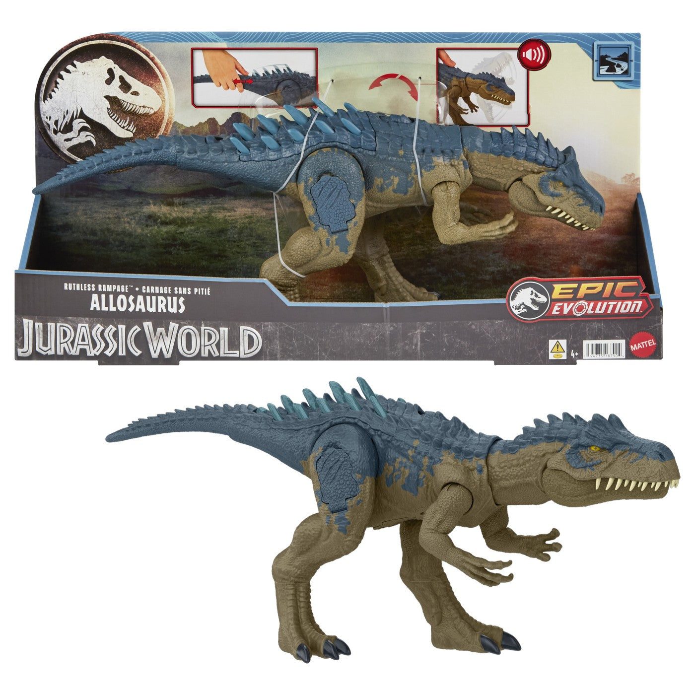 Mattel  Jurassic World Figurina Allosaurus