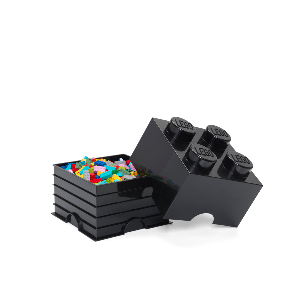 Cutie depozitare LEGO 4 (2x2) - Negru