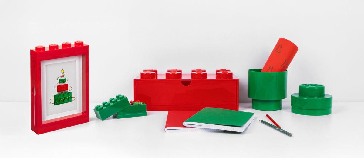 Sertar de Birou LEGO 8 (4x2), 31,6x15,8x11,3cm - Rosu