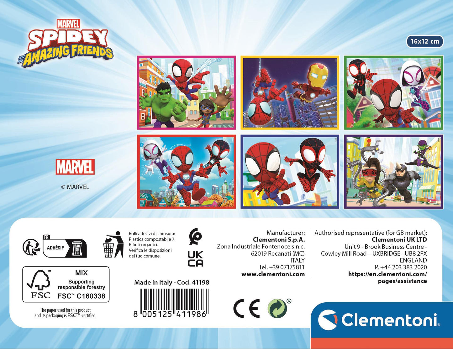 12 Cuburi Tip Puzzle - Spidey And His Amazing Friends / 12