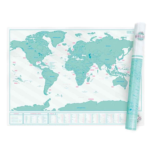 Scratch Map - Harta lumii razuibila 82x60 cm - Hello