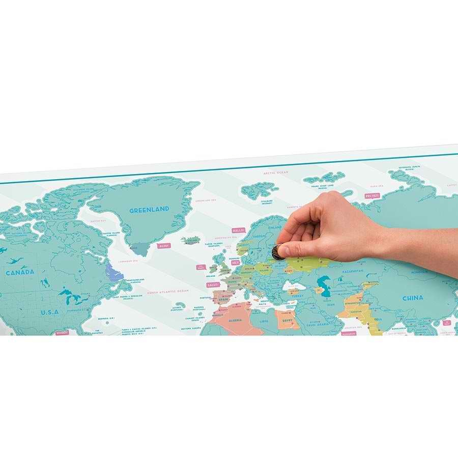 Scratch Map - Harta lumii razuibila 82x60 cm - Hello
