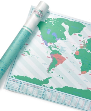 Scratch Map - Harta lumii razuibila 82x60 cm - Hello