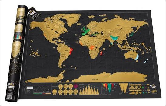 Scratch Map - Harta lumii razuibila 119x84 cm - XL Deluxe