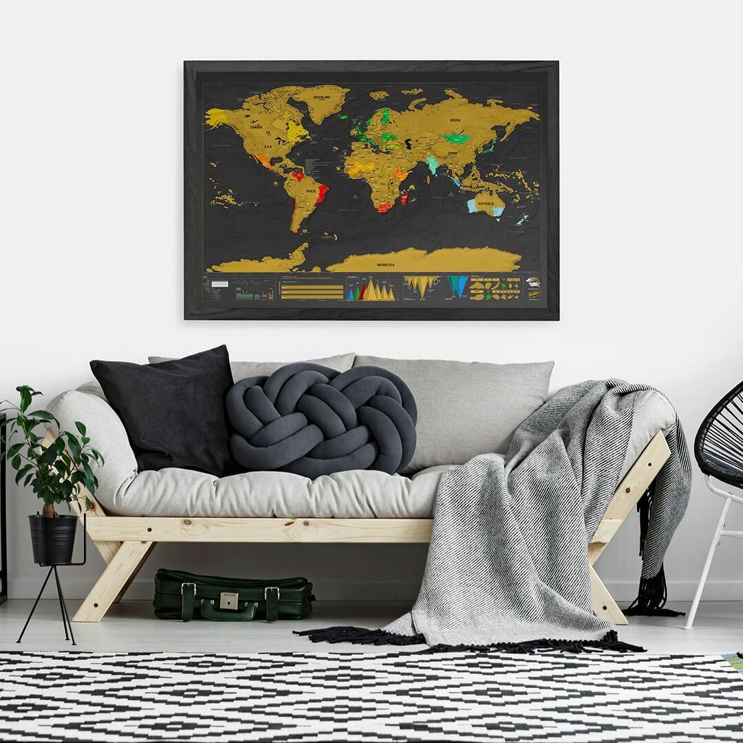 Scratch Map - Harta lumii razuibila 119x84 cm - XL Deluxe