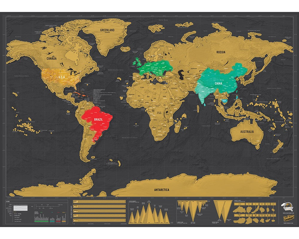 Scratch Map - Harta lumii razuibila 119x84 cm - XL Deluxe