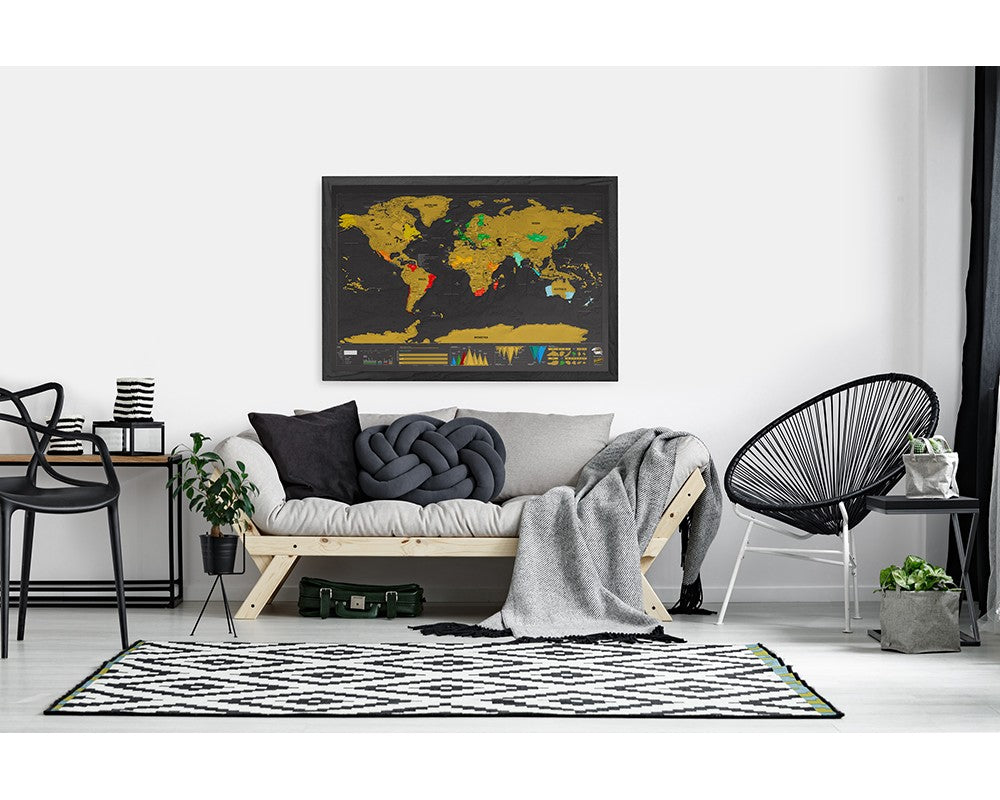 Scratch Map - Harta lumii razuibila 119x84 cm - XL Deluxe