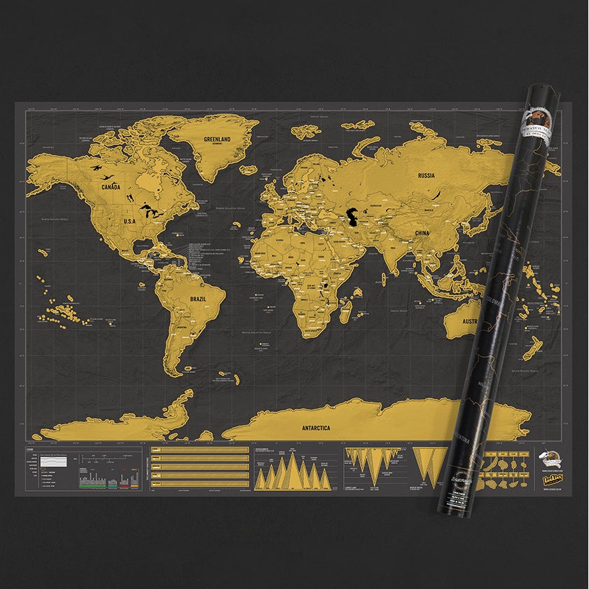 Scratch Map - Harta lumii razuibila 119x84 cm - XL Deluxe
