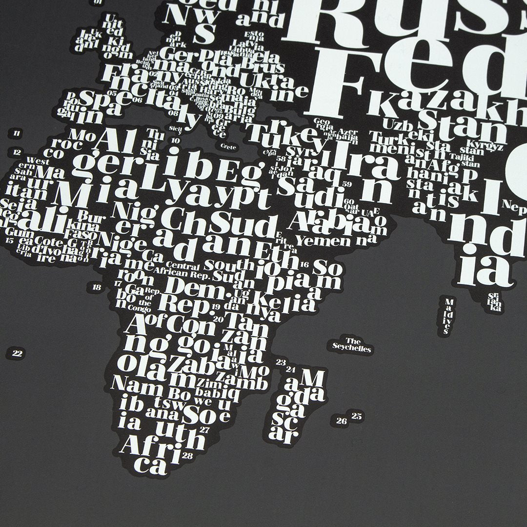 Scratch Map - Harta lumii razuibila 82x60 cm - Typo
