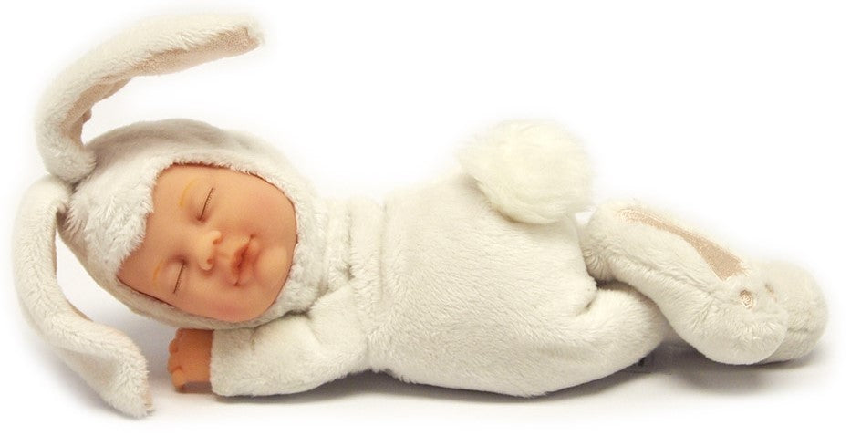 Anne Geddes Pui de iepuras 23 cm - alb