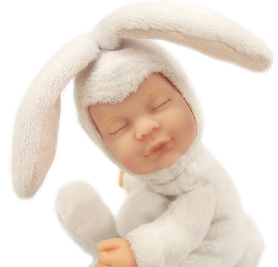 Anne Geddes Pui de iepuras 23 cm - alb