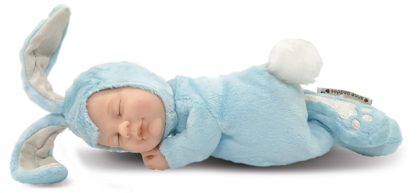 Anne Geddes Pui de iepuras 23 cm - albastru
