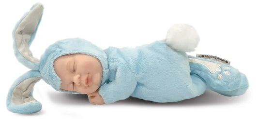 Anne Geddes Pui de iepuras 23 cm - albastru