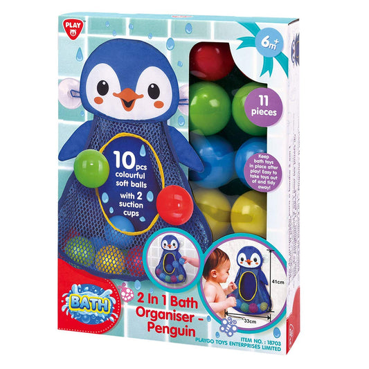 2 In 1 Bath Organiser - Penguin - Sac Organizator Baie Pinguin