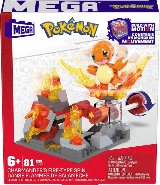 Mattel  Mega Bloks Pokemon Builder Charmanders Fire-type Spin