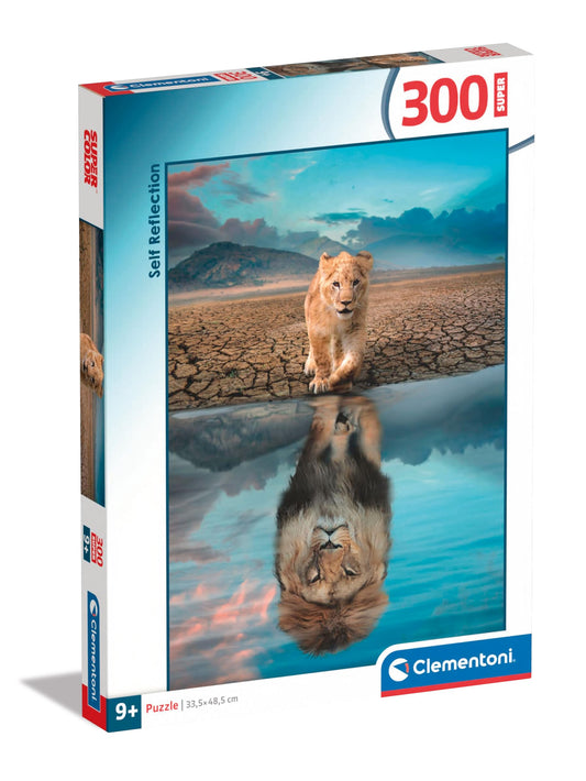 Puzzle Clementoni Super 300 Piese - Self Reflection - Leu Reflectandu-se