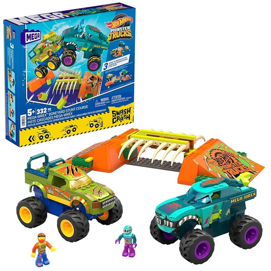Mattel  Hot Wheels Monster Truck - Mega Construx, Mega Wrex si Wrexplorer