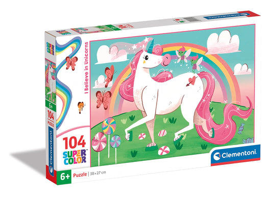 Puzzle Clementoni  104 I BELIEVE IN UNICORNS BRIILLIANT