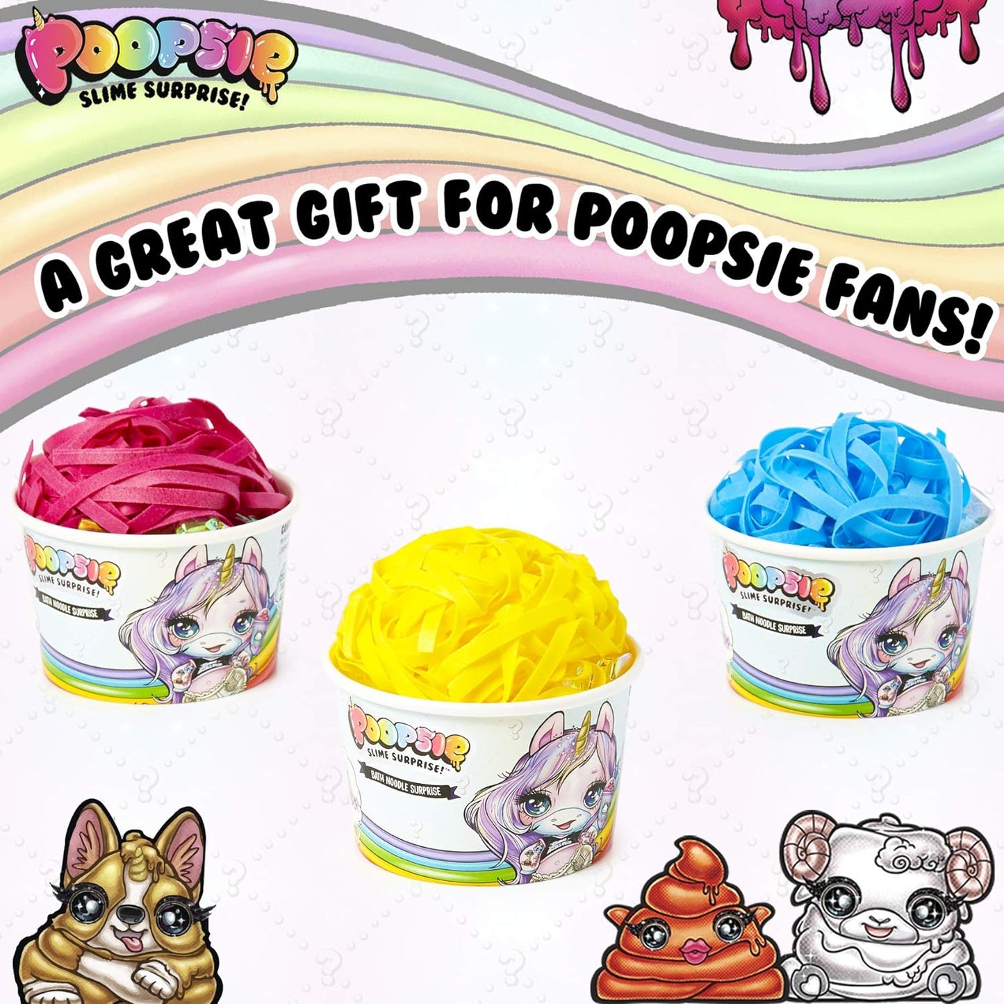 Poopsie Slime Surprise! - set 3 bombe de baie + Bath Noodles