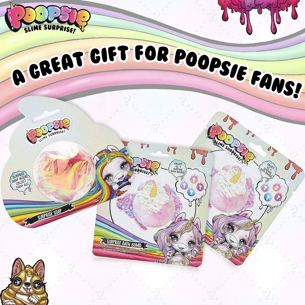 Poopsie Slime Surprise! - set 2 bombe de baie + set 2 sapunuri