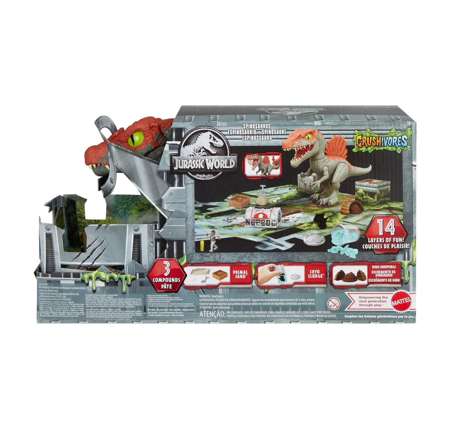 Jurassic World Crushivores Spinosaurus Cage Crasher