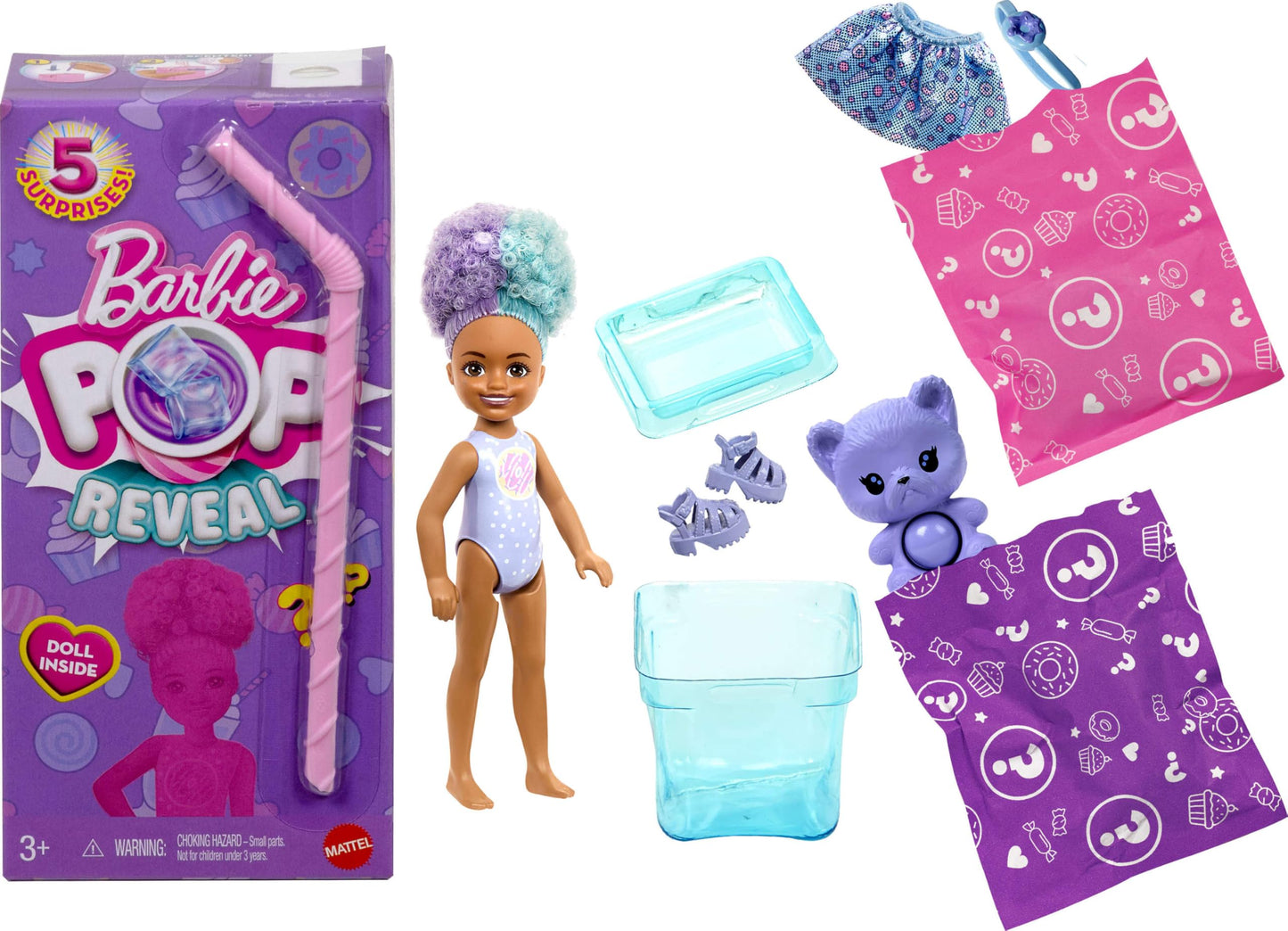 Barbie Chelsea Pop Reveal Doll - Papusa cu 5 Surprize