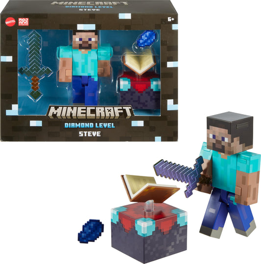 Mattel  Set figurina Minecraft Diamond Level - Steve