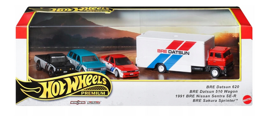 Mattel  Hot Wheels Premium Collector GReddy BRE Datsun, 4 Piese
