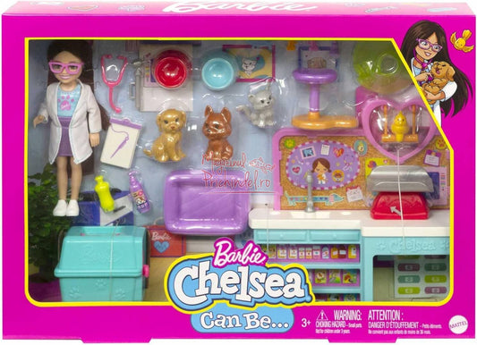 Mattel  Papusa Chelsea Can Be - Medic veterinar
