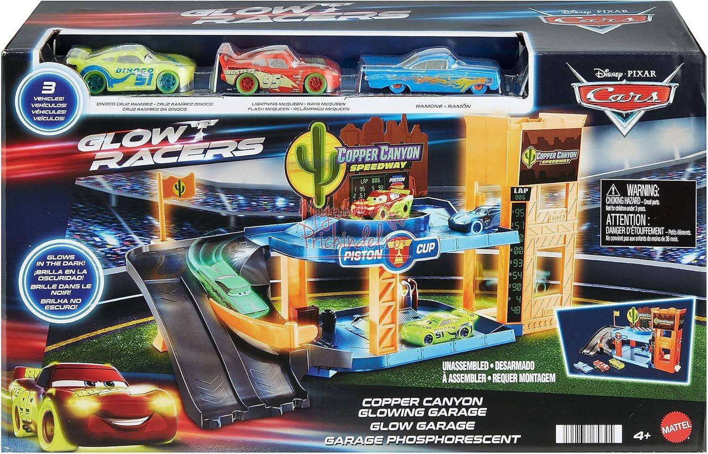 Mattel  Disney Cars Glow Racers Copper Canyon