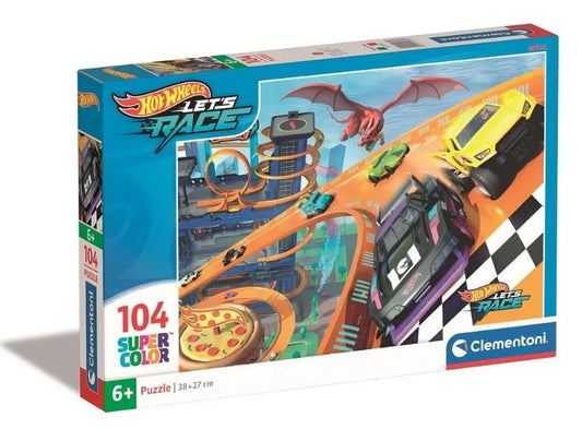 Puzzle Clementoni Super 104 Piese - Hotwheels (model 2)