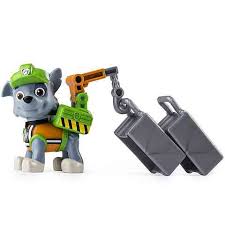 SpinMaster-Figurine actiune Paw Patrol cu 2 uniforme - Rocky