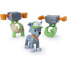 SpinMaster-Figurine actiune Paw Patrol cu 2 uniforme - Rocky
