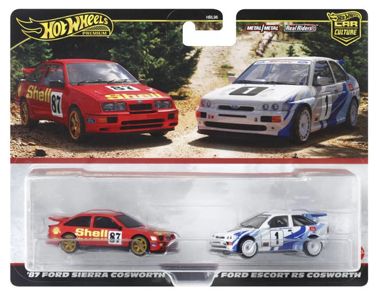 Mattel  Set Hot Wheels Premium -Ford Sierra Cosworth 1987 & Escort RS 1993