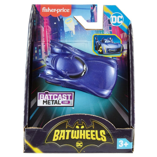 Mattel  Mini vehicul din metal Fisher Price, Bam The Batmobile, 1:55