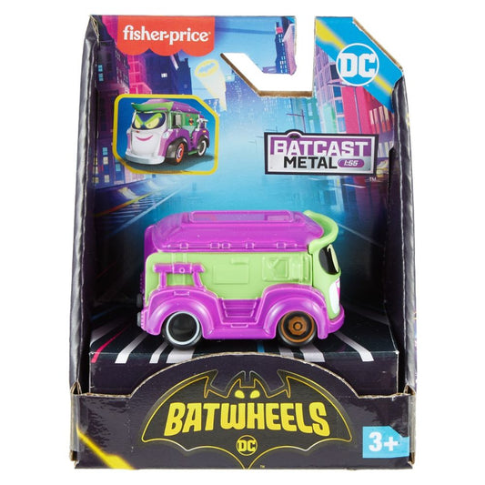 Mattel  Mini vehicul din metal Fisher Price, Prank The Joker Van, 1:55