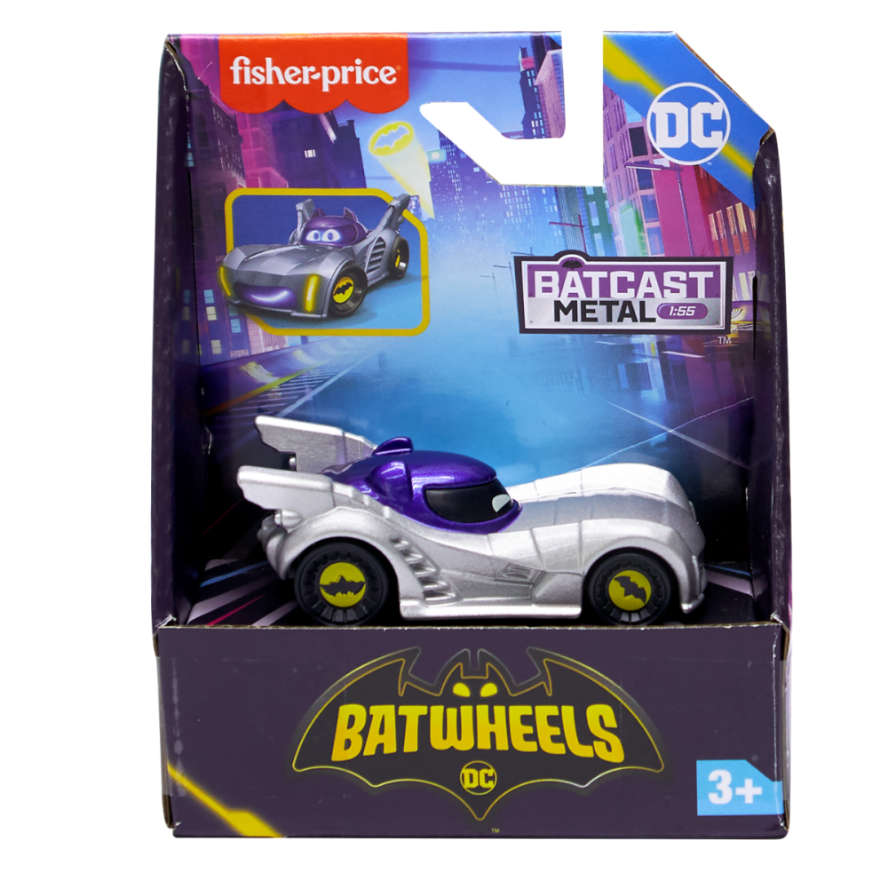 Mattel  Mini vehicul din metal Fisher Price, Armored Bam The Batmobile, 1:55