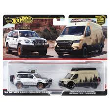 Mattel  Set Hot Wheels Premium -Toyota Land Cruiser Prado & Mercedes Benz Sprinter Tourer