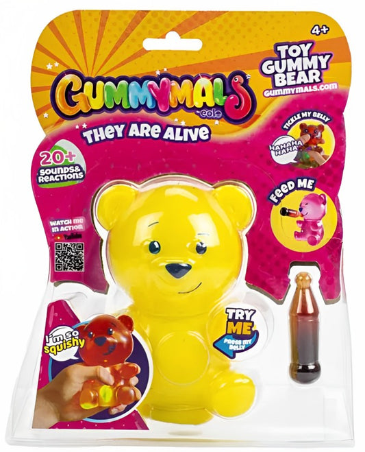 Ursulet interactiv Gummymals Galben, 12 cm