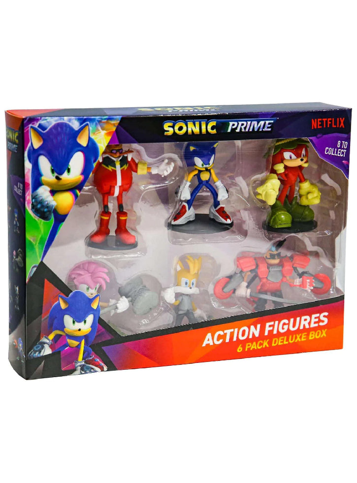 Sonic Prime Set 6 figurine actiune, pachet Deluxe (Rouge)