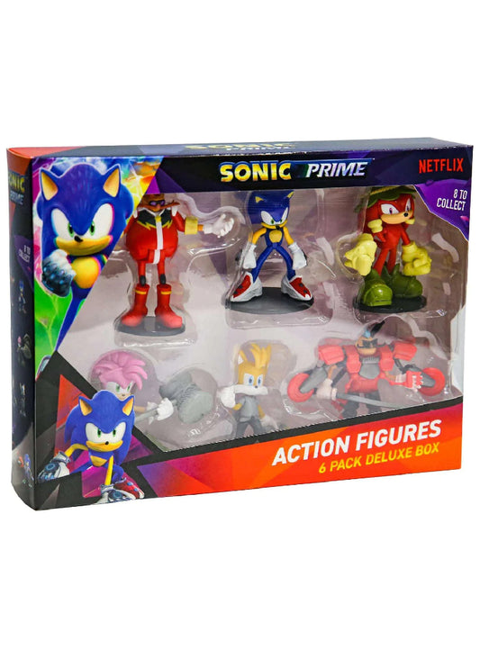Sonic Prime Set 6 figurine actiune, pachet Deluxe (Rouge)