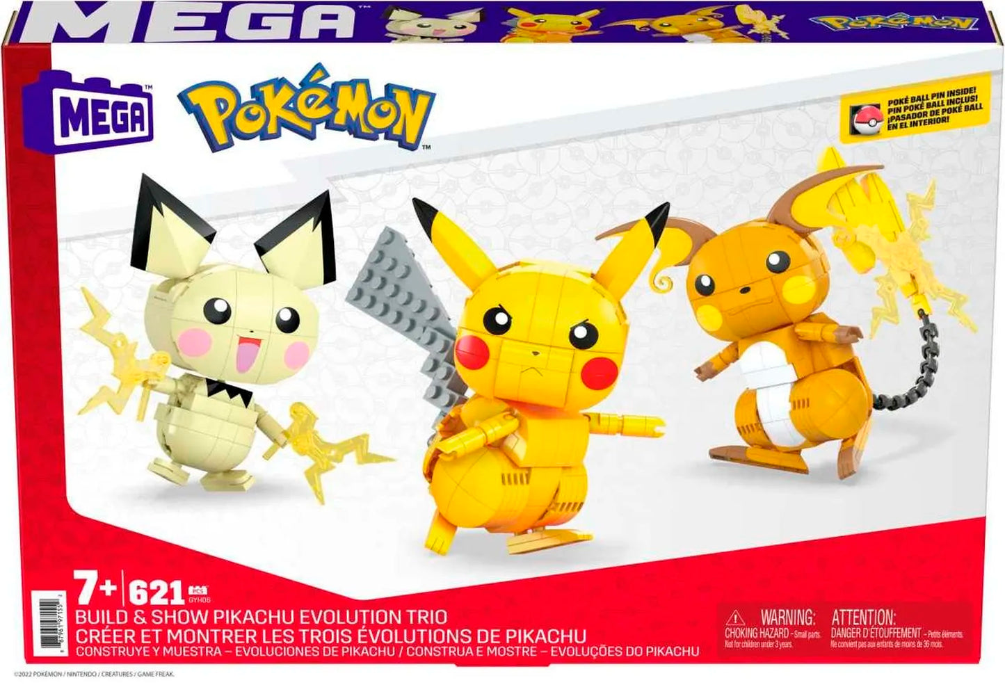 Mattel  Mega Construx Pokemon Evolution Trio, 621 piese
