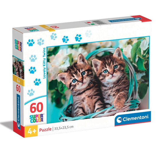 Puzzle Clementoni  60 NOLI LOVELY KITTY TWINS   =2024=
