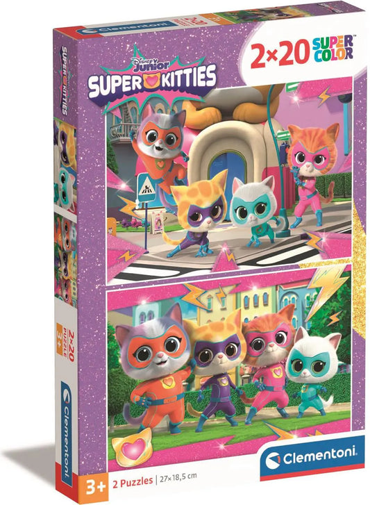 Puzzle Clementoni 2x20 Piese - Super Kitties Disney