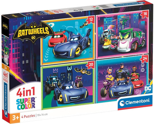 Puzzle Clementoni 4 In 1 - Batwheels
