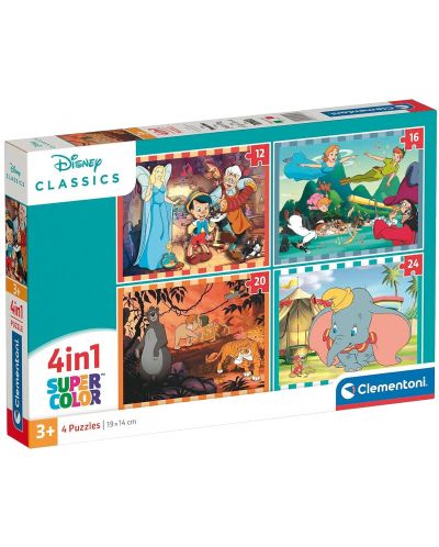 Puzzle Clementoni 4 In 1 - Disney Classics
