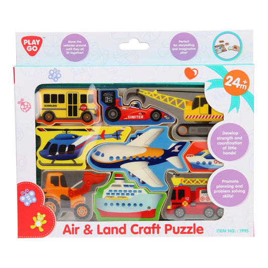 Air & Land Craft Puzzle - Puzzle Din Lemn Cu Vehicule