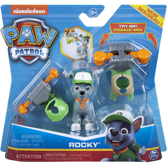 SpinMaster-Figurine actiune Paw Patrol cu 2 uniforme - Rocky